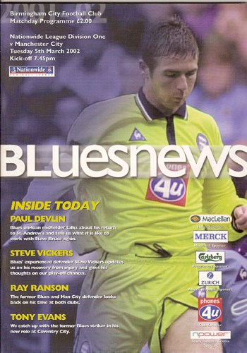 Birmingham City FC v Manchester City FC